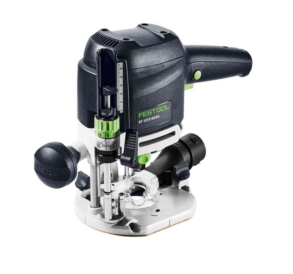 Комплект OF 1010 REBQ-Plus FESTOOL Вертикальный фрезер OF 1010, боковой упор, устройство для установки на шину - направляющую в систейнере Sys3 578005