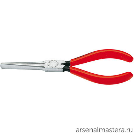 Плоскогубцы "Утконосы" 160 мм, губки 3 х 9 х 55 мм, фосфатированные, обливные ручки 33 01 160 KNIPEX KN-3301160