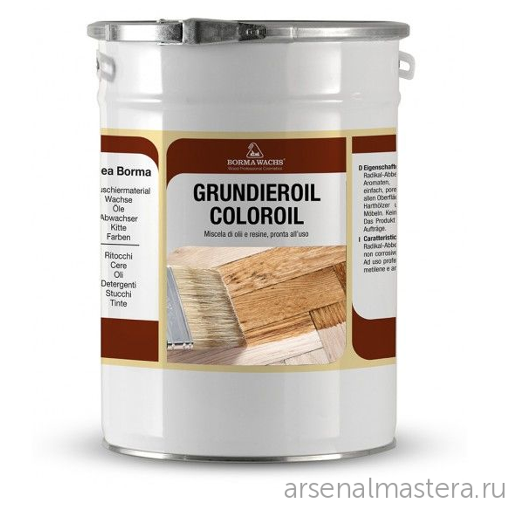 Масляное покрытие для полов и паркета Grundierol 1 л цвет 1 белый дуб для внутренних работ Borma R3910-1