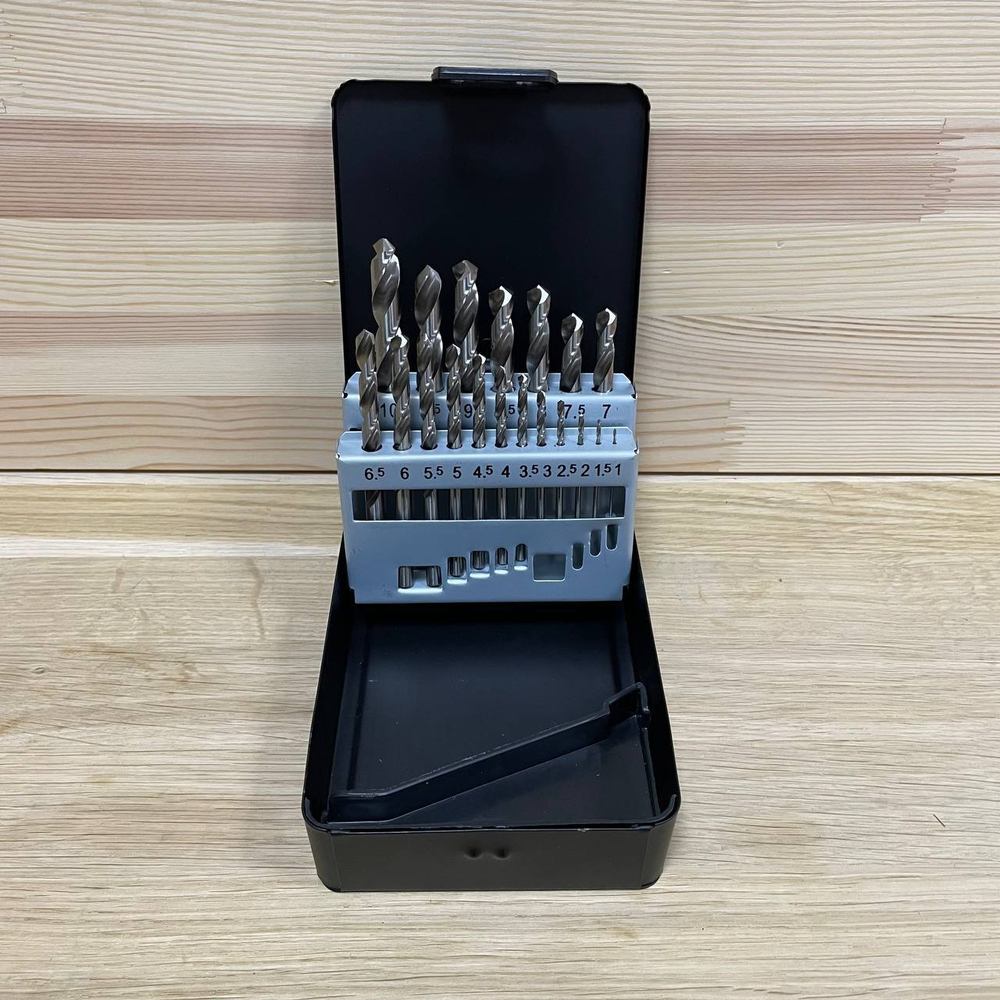 ХИТ! Набор из 19 шт сверл спиральных по металлу RUKO HSS-G TERRAX by 1-10 мм, в кейсе A214214