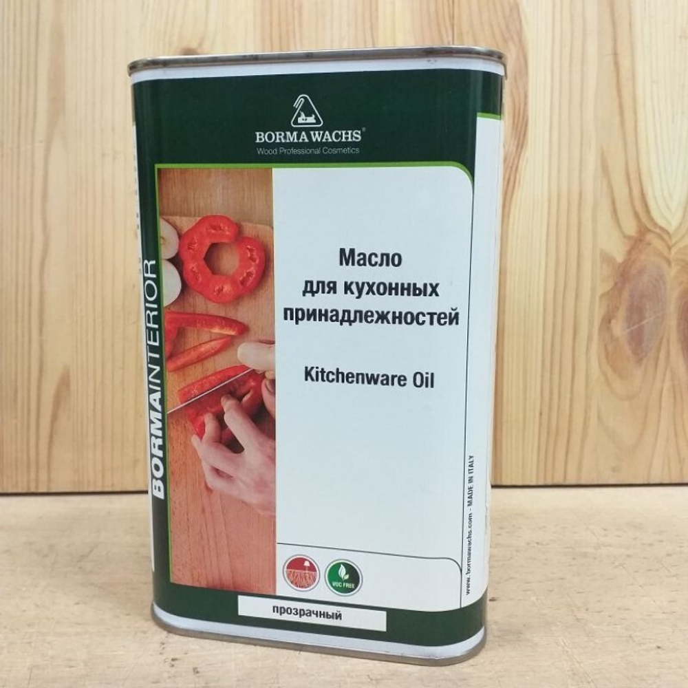 СКИДКИ ХИТ! Масло для кухонных аксессуаров 1 л Kitchenware Oil прозрачный для внутренних работ Borma 4989.1