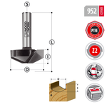 ЛЕТОМ НИЖЕ! Фреза профильная врезная Woodwork D28,6 I11,1 L43 S8 952.2911.08