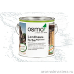 ХИТ! Непрозрачная краска для наружных работ Osmo 2101 белая 2,5 л Landhausfarbe Osmo-2101-2.5 11400028