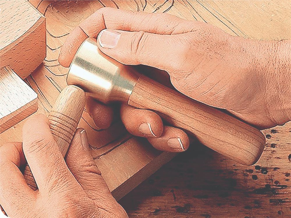 Новинка! Киянка латунная / Молоток резчицкий Brass Carving Mallet 34 х 43 мм 340 гр GARVIN SBM-6630