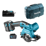 Новинка! КОМПЛЕКТ Аккумуляторная дисковая пила Makita CXT 12В, ДВА Аккумулятора 4.0 Ач, Зарядное устройство, Кейс. Диск 85/15 мм, с функцией обдува линии реза. Распиловки заготовок толщиной до 25,5 мм. Наклонный рез до 45 градусов HS301DWME