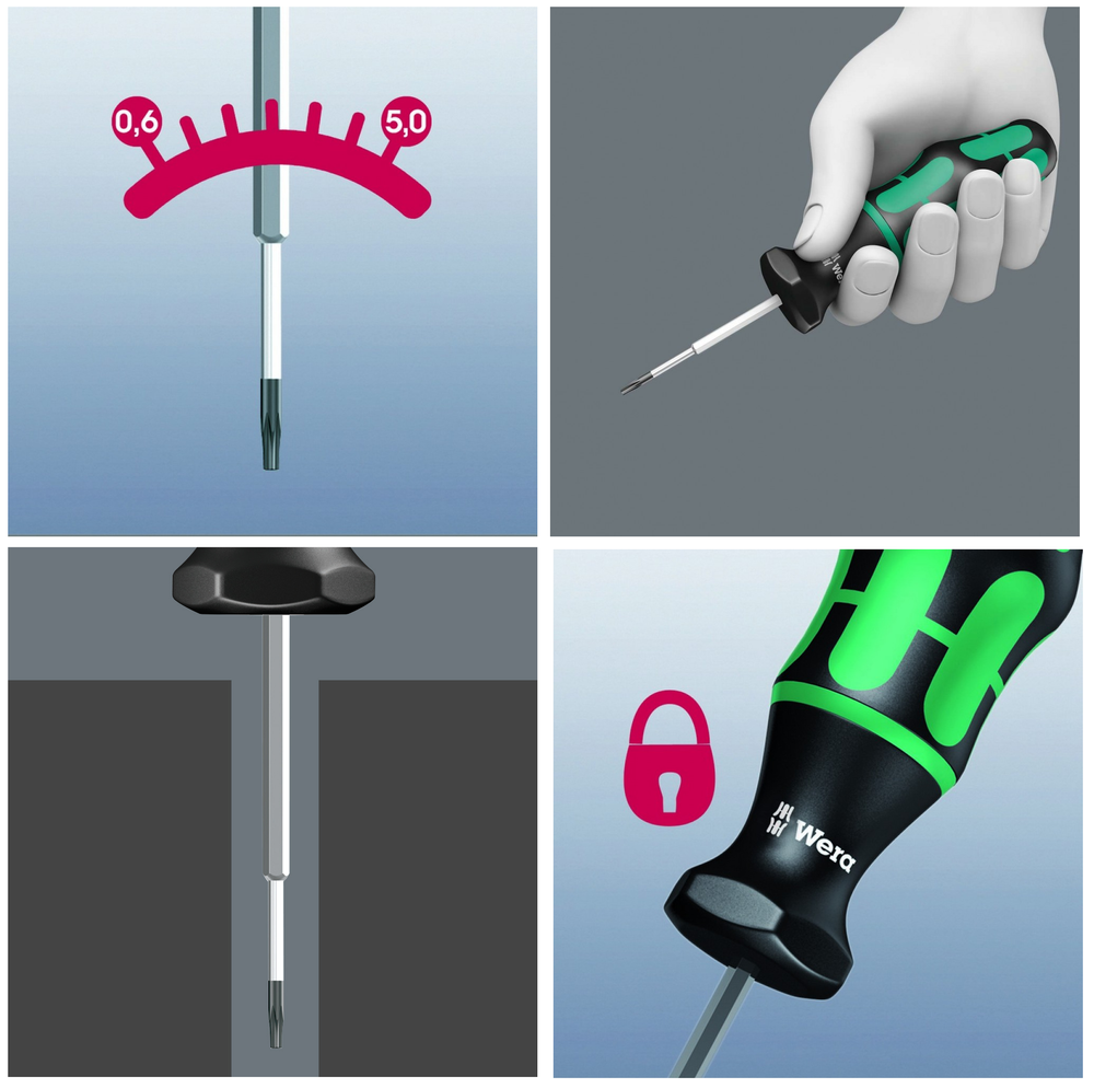 АКЦИЯ СКИДКИ 2026! Динамометрическая отвертка индикатор Wera Kraftform 300 TX TORX, Индикатор крутящего момента, TX 15 x 3.0 Нм, фиксированный момент WE-027935