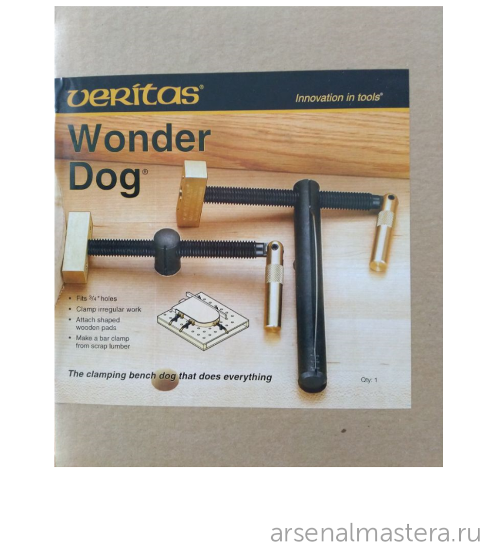 ХИТ! Упор верстачный Veritas Wonder Dog с поджимом 120 мм штырь D19 х 165 мм 05G10.01 М00003504