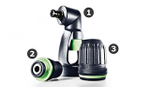 ХИТ! Аккумуляторная дрель-шуруповёрт FESTOOL CXS 10,8 В 2,6-Set с 2 шт Аккумуляторами, Устройством быстрозарядным ПЛЮС Насадка угловая 576093