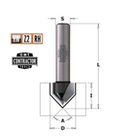 Фреза концевая Contractor гравировальная 60 градусов Z 2 HW S 8 D 11 CMT K958-110