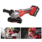 УДОБНЫЙ КОМПЛЕКТ! В кейсе M18 BLSAG125X-402X: Аккумуляторная углошлифовальная машина (УШМ, Болгарка), 2 Аккумулятора B4 4.0 Ач, Зарядное устройство M12-18 C-1 Milwaukee 4933492644