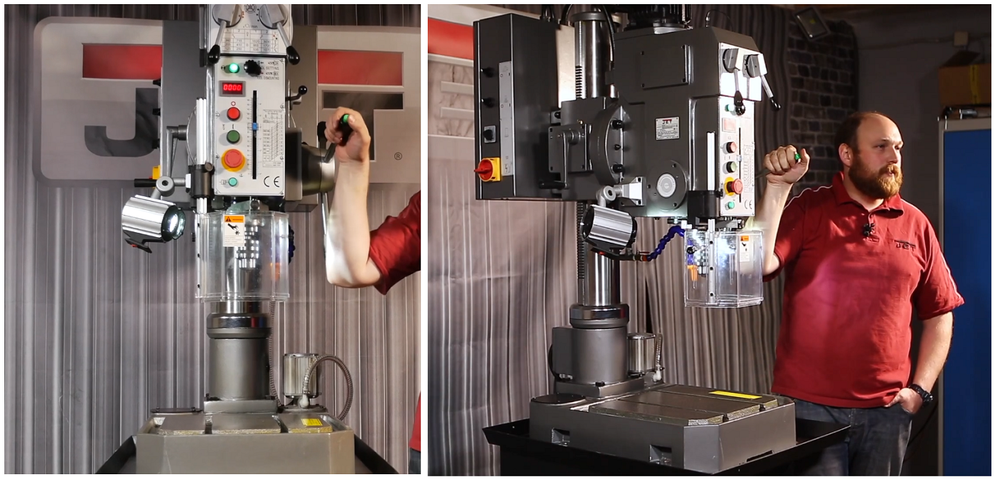 АКЦИЯ ЧЕРНАЯ ПЯТНИЦА! Редукторный сверлильный станок настольный с подставкой JET GHD-35PFA 1,2 кВт 380 В по металлу, Мах Ø35 мм, М22, с редуктором, погруженным в масло, сверлильные работы в условиях высокой загруженности 50000965T