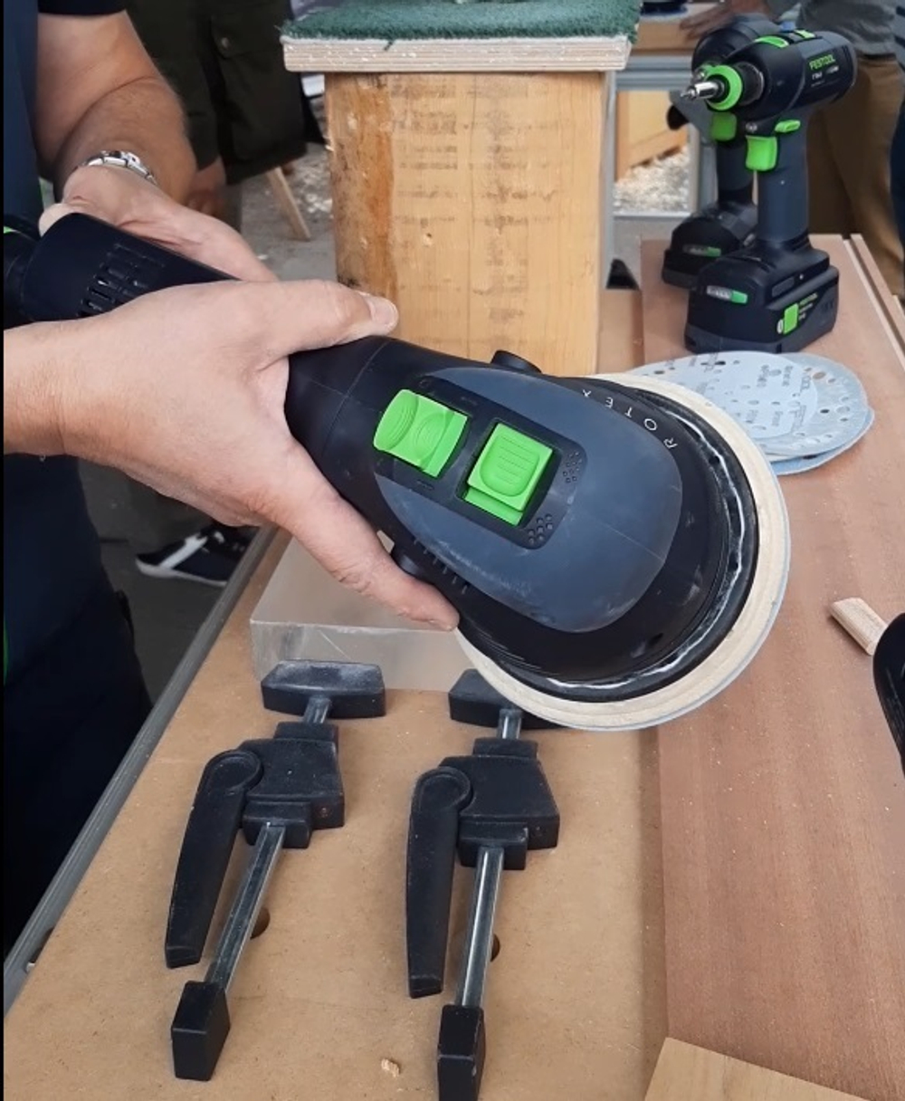 ХИТ! Эксцентриковая шлифовальная машинка с редуктором FESTOOL ROTEX RO 150 FEQ-Plus для грубого, тонкого шлифования и полирования в систейнере Systainer SYS3 M 237 576017