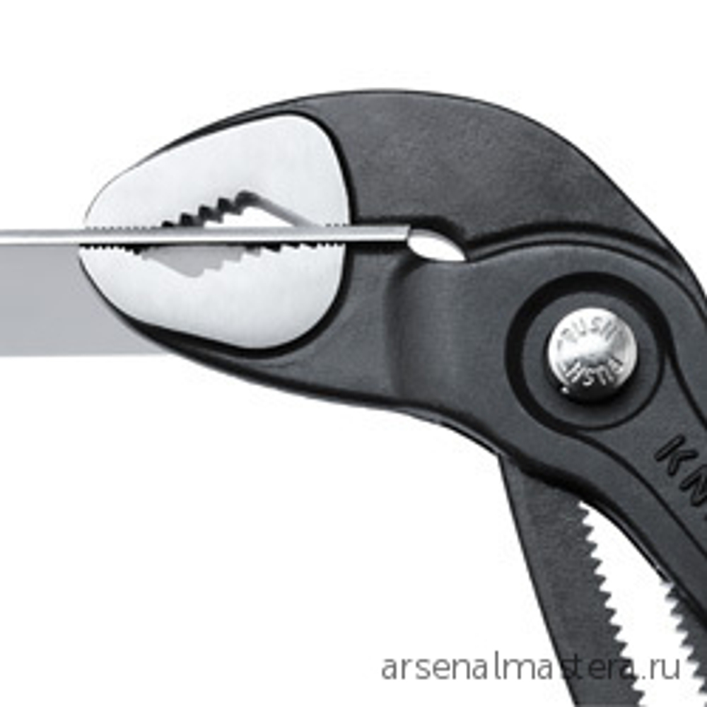 Клещи переставные COBRA 180 мм, зев 42 мм, фосфатированные, 2-комп ручки KNIPEX KN-8702180
