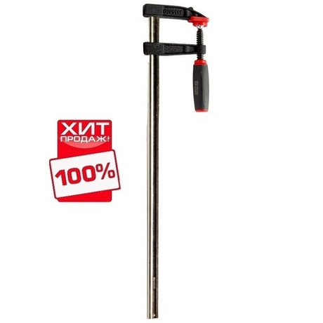 ХИТ! Струбцина из ковкого чугуна F- образная 500 х 80 мм Усилие прижима до 270 кг DIN5117 WOODWORK FCB-5080