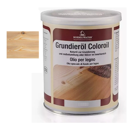 Масляное покрытие для полов и паркета Grundierol 1 л цвет 2 молочный дуб для внутренних работ Borma R3910-2