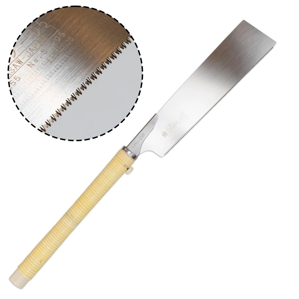 ХИТ! Пила японская ножовка безобушковая поперечный рез Gyokucho Kataba Razorsaw 05 255 мм шаг 1,3 мм 19,5 tpi деревянная рукоять М00020333