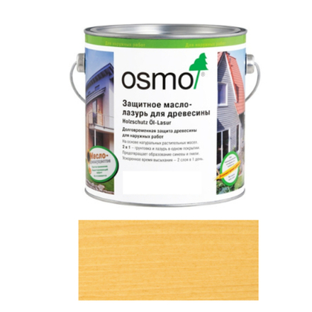Защитное масло-лазурь для древесины для наружных работ OSMO 710 Holzschutz Ol-Lasur Пиния 2,5 л Osmo-710-2,5 12100096