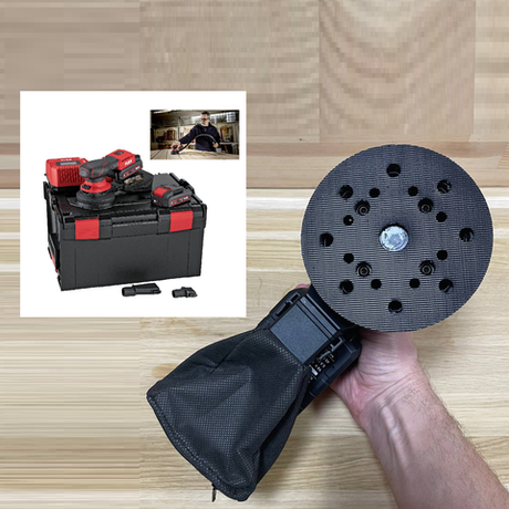 Новинка! Комплект ORE 2-125 18-EC/2.5 Set Аккумуляторная эксцентриковая шлифмашина ход 2 мм. диск 125 мм, ПЛЮС два Аккумулятора АР 18/2.5, Зарядное устройство СА 10.8/18.0 в кейсе FLEX 532083