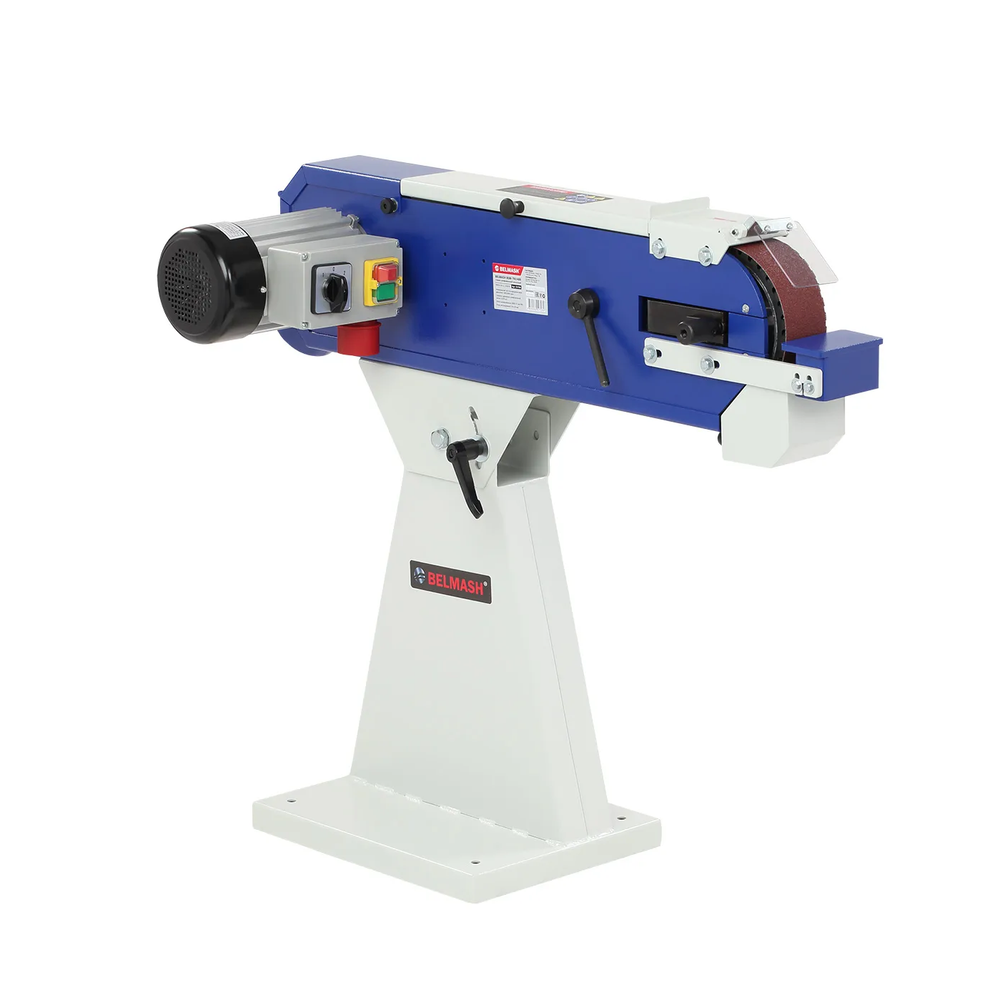 АКЦИЯ ЧЕРНАЯ ПЯТНИЦА! Станок шлифовальный ленточный по металлу BELMASH BSM-796P/400 2,4 кВт 380В, для шлифования металлических деталей, удаления заусенцев, обработки сварных швов, заточки инструмента (зубила, ножи, садовый инструмент) S320A