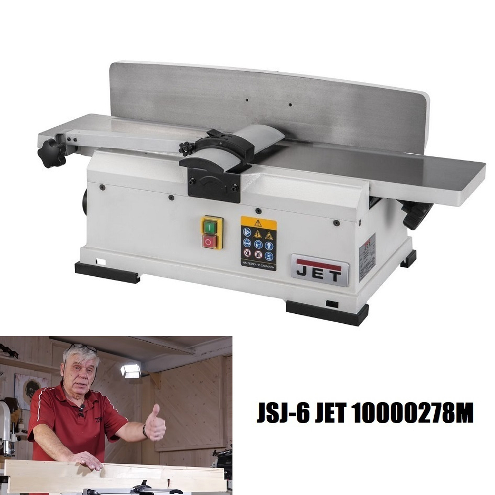 ВЕСНА ЦЕНЫ НИЖЕ! Фуговальный станок настольный 230В 0,6 кВт JSJ-6 JET 10000278M