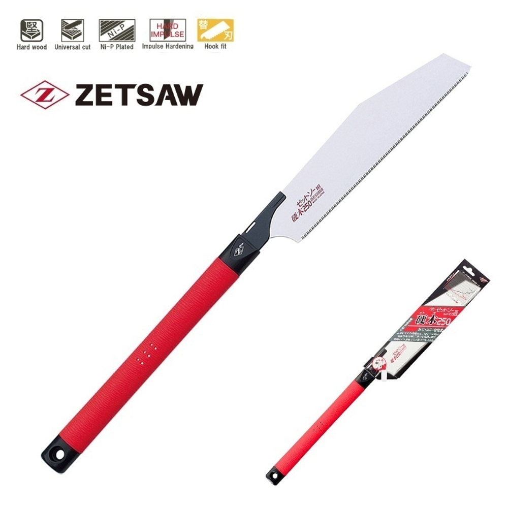 УСПЕЙТЕ КУПИТЬ ХИТ! Пила японская Kataba Hardwood H-250 250 мм 14 tpi 0.5 мм пластиковая рукоять поперечный, продольный и комбинированный рез ZetSaw 15069 М00017246