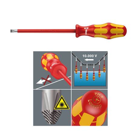 АКЦИЯ СКИДКИ 2026! Отвёртка диэлектрическая шлицевая WERA 160 i SL VDE Kraftform Plus, 1.2 x 6.5 x 150 мм WE-006125