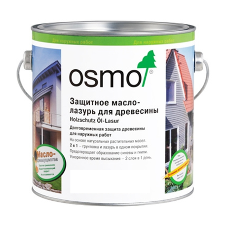 Защитное масло - лазурь для древесины для наружных работ OSMO 731 Сосна орегон 2,5 л Holzschutz Ol-Lasur Osmo-731-2,5 12100256