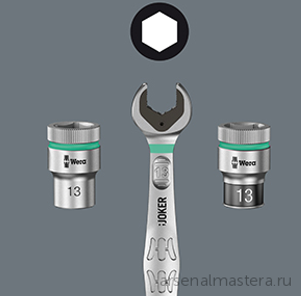 Комбинированный гаечный ключ с храповым механизмом 12 мм Joker 073272 WERA WE-073272