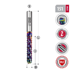 Новинка! Фреза многолезвийная с алмазным покрытием DLC Woodwork для композитных материалов D=6 L=60 I=32 S=6 151.3260.06