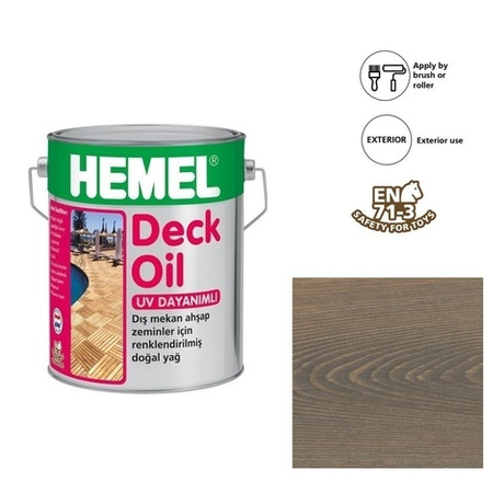 Масло для террас для наружных работ Deck Oil Галька, 2,5 л 3118H HEMEL 311825