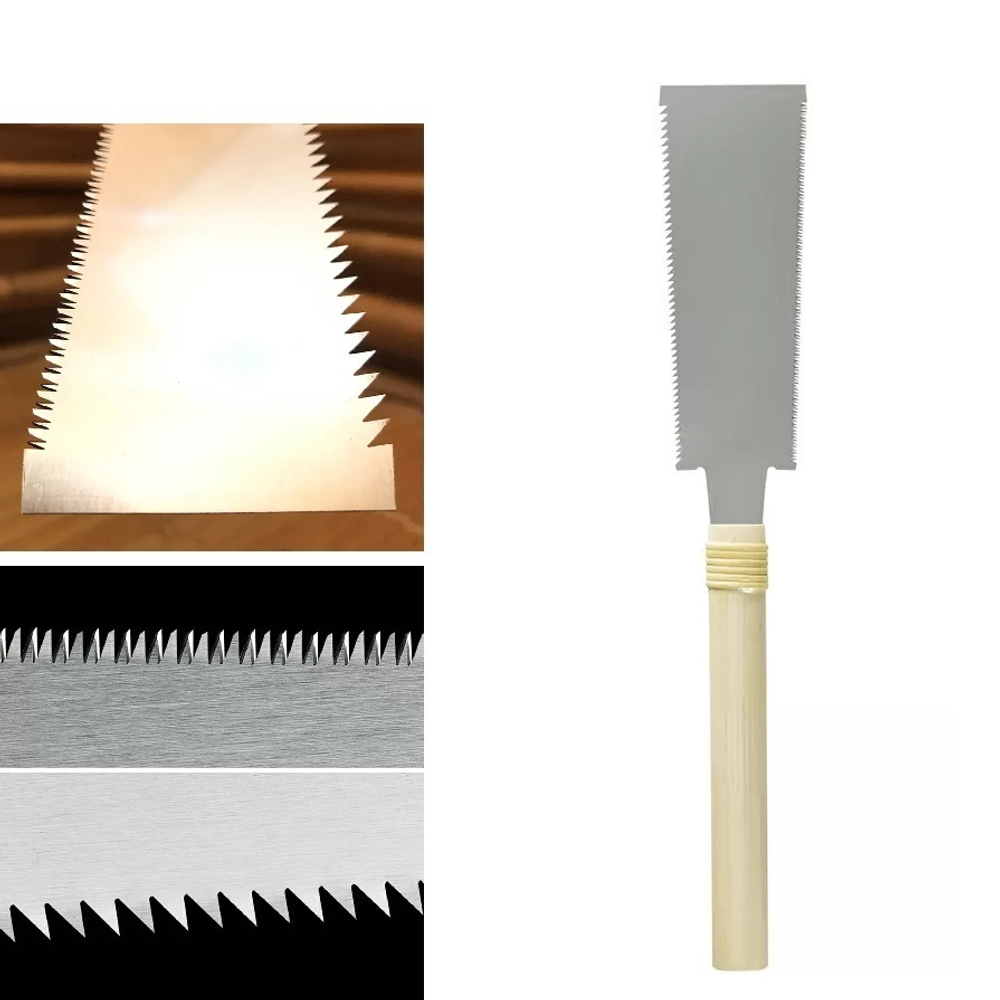 ХИТ! Пила японская Ryoba Saw Short Type Narrow blade узкая двухсторонняя 180 мм универсальная, для чистых и тонких резов 17TPI / 9TPI Takagi 108008