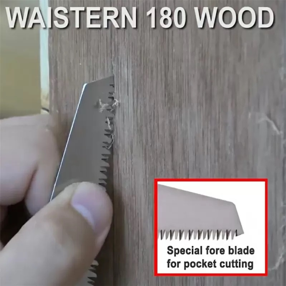ХИТ! Пила японская Waistern 180 Wood Saw 180 мм 15 TPI для работ по дереву, фанере ZetSaw 15210