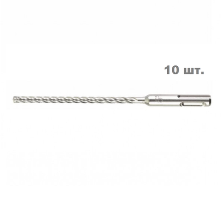 Новинка! Набор 10 шт. Буры MILWAUKEE MX4 SDS-Plus 5 х 165 мм, SDS+, по армированному бетону с 4 режущими кромками 4932471250