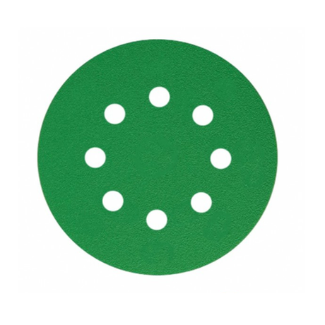 Новинка! Тестовый набор 5 шт. Шлифовальные круги SUNMIGHT FILM L312T 125 мм P 80, на липучке 8 отверстий зелёные 53206-100 N0147-5-100AM