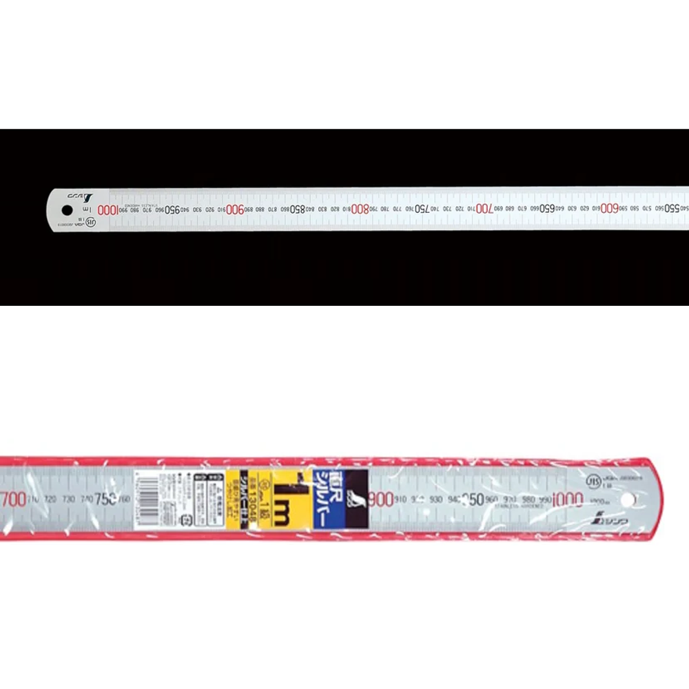 ХИТ! Стальная премиум линейка матовая (шкала - в мм) Shinwa 1000 мм Sh 13048 М00010167
