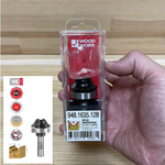 Новинка! Фреза филеночная врезная c подшипником Woodwork D=34,9 I=16 L=69 S=12 Z=2, для декоративной обработки заготовок, обтачивания кромок, нанесения рисунков по заранее подготовленным шаблонам 948.1635.12B