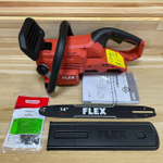 Новинка! Аккумуляторная цепная мощная пила FLEX GCS 35 2x18-EC для обрезки древесины толщиной 30 см 531276