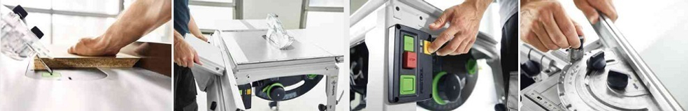 Монтажная дисковая пила 2,2 кВт диск 254 мм FESTOOL TKS 80 EBS-Set с подвижным столом, кожухом, упором 575828