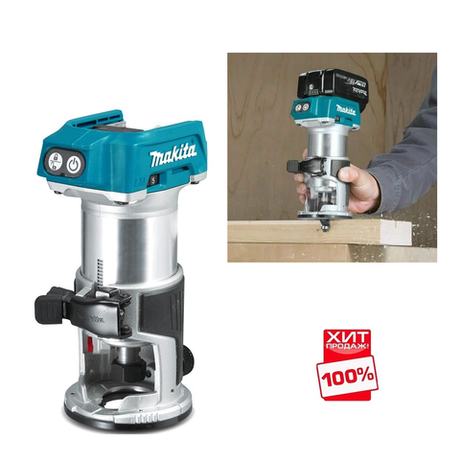 ЗИМОЙ ВЫГОДНЕЕ ХИТ! Фрезер кромочный аккумуляторный многофункциональный Makita 18 В, рабочий ход фрезы 40 мм, Max D фрезы 35 мм DRT50Z