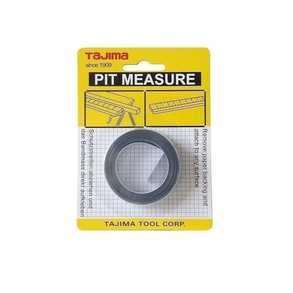ХИТ! Самоклеящаяся стальная мерная лента TAJIMA Pit Measure 1 м / 13 мм PIT-10 PIT10MWL001-1