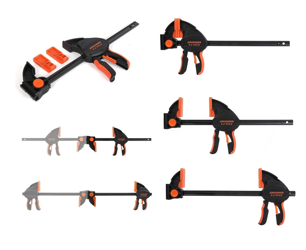 Новинка! Струбцина быстрозажимная Heavy-duty E-Z HOLD 300 мм, усилие 270 кг PONY JORGENSEN 33712
