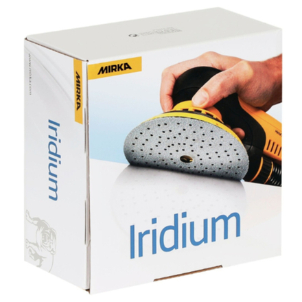 Комплект 100 шт Шлифовальный материал на бумажной основе Mirka Iridium 150 мм 121 отверстий Р 500 246CH09951