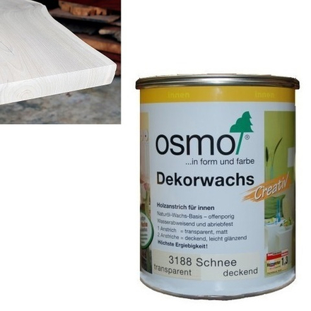 Цветное масло для древесины Osmo 3188 Снег 0,75 л Dekorwachs Intensive Tone для внутренних работ Osmo-3188-0.75 10100458