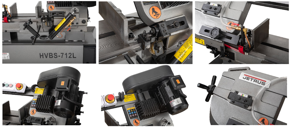 Новинка! Ленточнопильный станок по металлу JET HVBS-712L 0,75 кВт 220 В, распил под углом JRM80712M