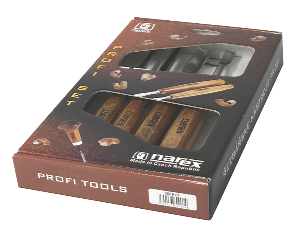 ЦЕНЫ НИЖЕ! Набор профессиональных резцов Profi из 4 шт (4, 8, 12, 16 мм) Narex 869901