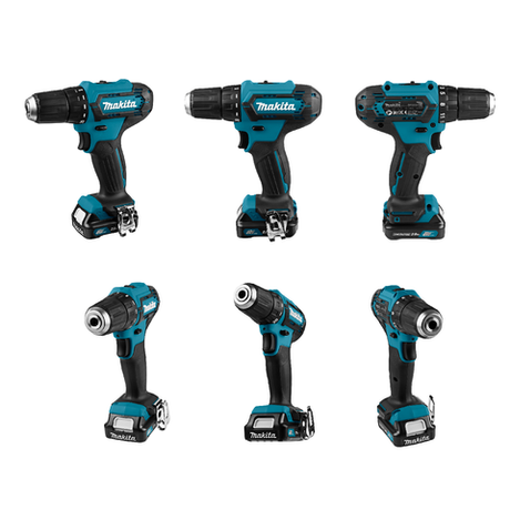 Новинка! КОМПЛЕКТ: Аккумуляторная дрель - шуруповерт Makita СХТ 12В, Два аккумулятора 2 Ач, Зарядное устройство, кейс DF333DWAE