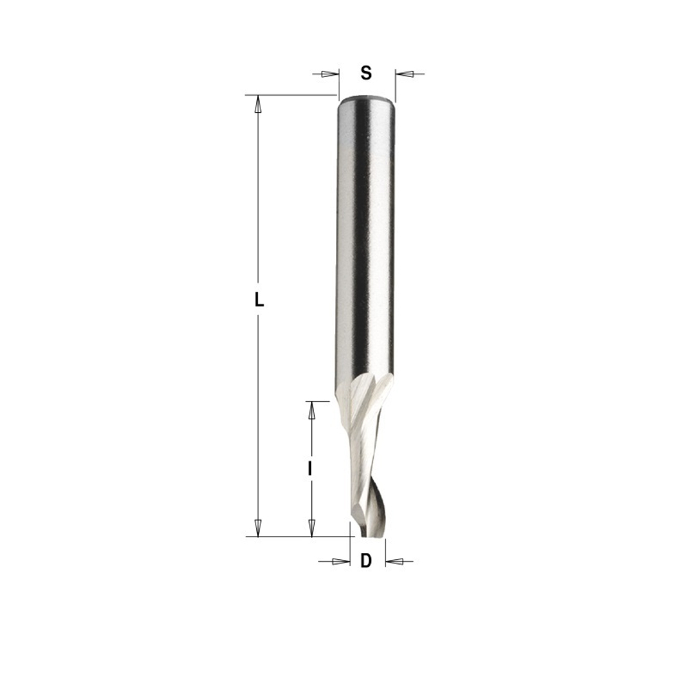 ХИТ! Фреза спиральная по алюминию HSS Co Z1 S8 D 3 x 12 x 60 RH CMT 188.030.51