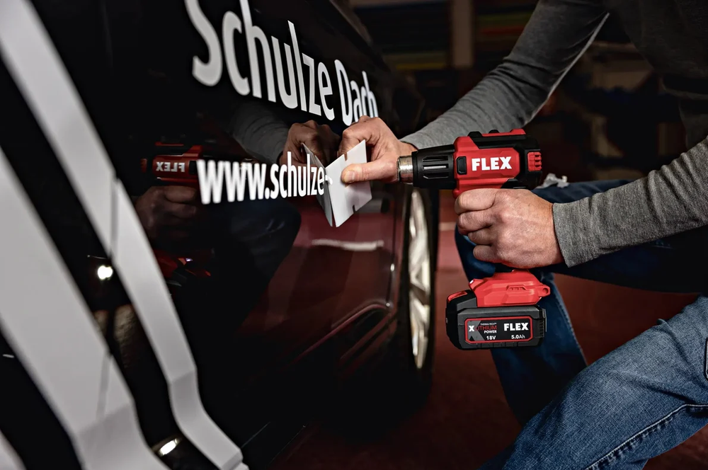 Новинка! Аккумуляторный фен FLEX HG 530 18, 2 уровня температуры 260 и 530°C, 2 настройки воздушного потока 531493