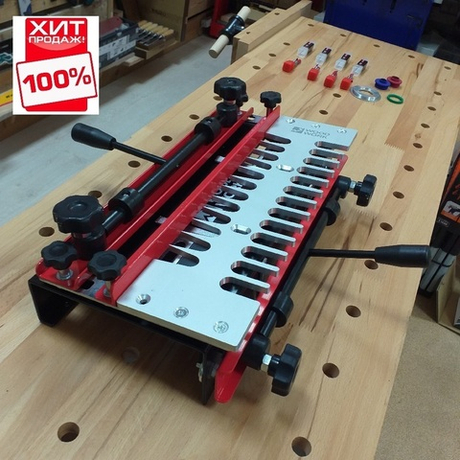 ХИТ! Приспособление / Шипорезка для соединений на прямой шип и ласточкин хвост с комплектом из 4-х фрез WOODWORK SMT-301