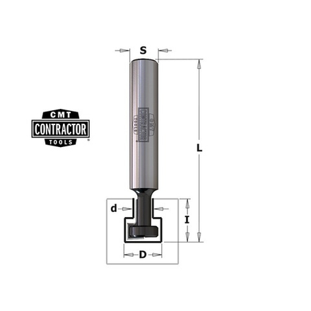 ХИТ! Фреза концевая Contractor Т - образный паз S 8 D 4,8 / 9,5 x 11 x 48 CMT K950-095